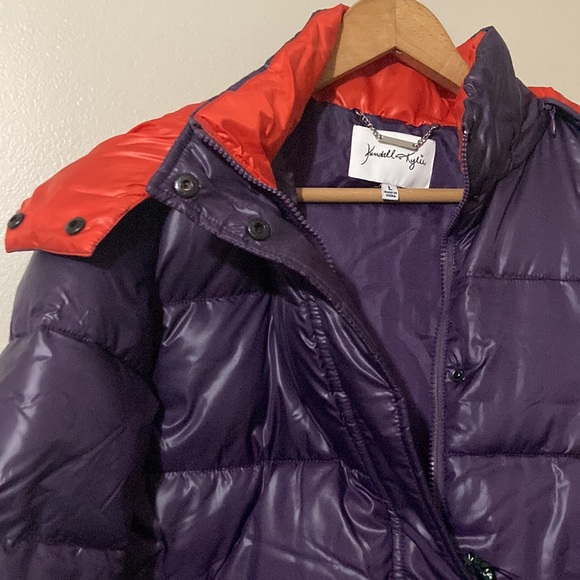 NWT Kendall & Kylie Two Tone Puffer Jacket women’s Large - Picture 7 of 13